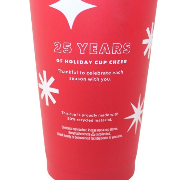 Brand New Red Cup Day 2022 Starbucks 25 Years of Holiday Tumbler 16 oz Reusable - Picture 5 of 9